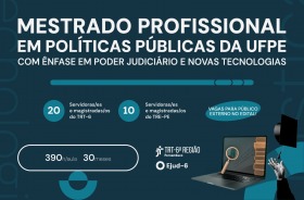 Card da audiência pública sobre o Mestrado Profissional em Políticas Públicas da UFPE
