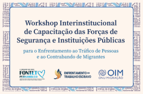 Cartaz com o nome do evento