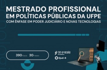 Card azul tem o texto Mestrado Profissional em Políticas Públicar da UFPE