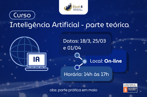 Imagem com as informações sobre o curso