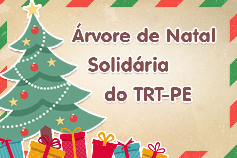 Ilustração com uma Árvore de Natal