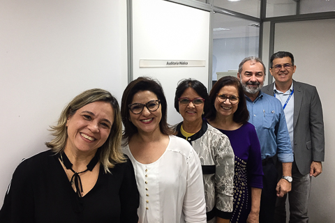 Foto com a equipe da SAS e da empresa de auditoria