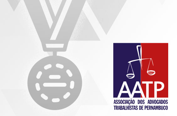 Ilustração de uma medalha ao lado da marca da AATP