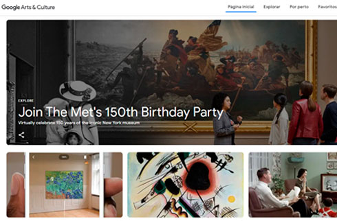 Print Screen da tela do Google Art &amp; Culture