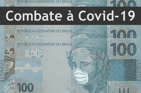 Cédulas do real com a Efígide da República usando máscara