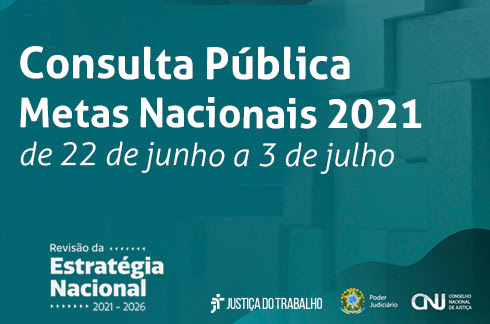 Consulta Pública Metas Nacionais 2021 - de 22 de junho a 3 de julho
