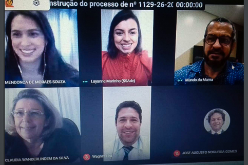 Foto da audiência telepresencial