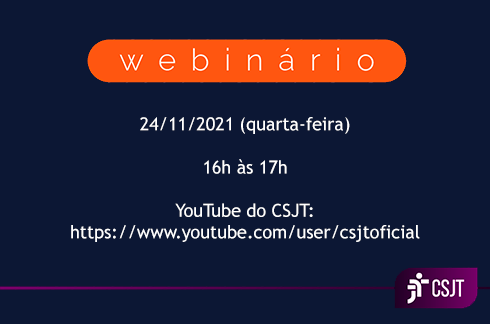 Ilustração com nome, data e horário do webinário