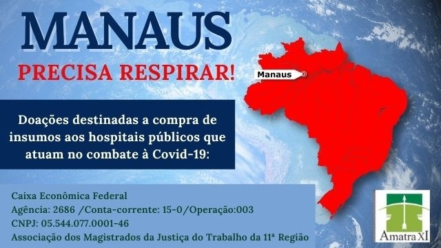 Card com o mapa do Brasil e texto com detalhes da campanha (dados bancários, destinação, etc.)