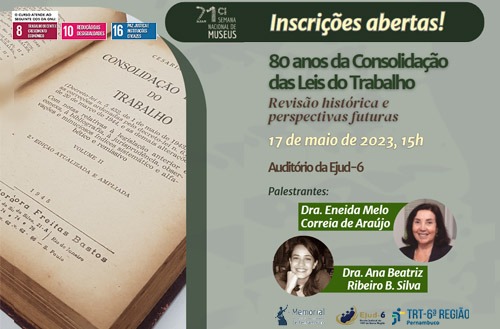  revisão histórica e perspectivas futuras, seguido das fotos das palestrantes e respectivas qualificações