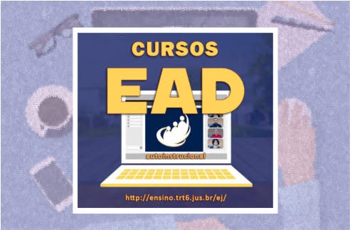 Imagem de computador e a inscrição EAD