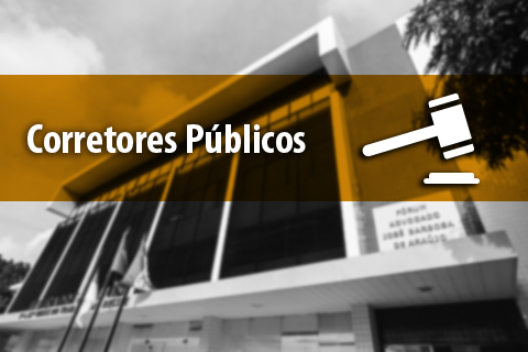Foto da fachada do Fórum Trabalhista, com o título “Corretores Público”