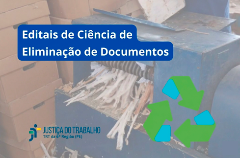 Card "Editais de Ciência de Eliminação de Documentos"