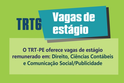 TRT6 Vagas de estágio