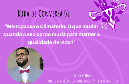 Foto do palestrante ao lado do título da palestra