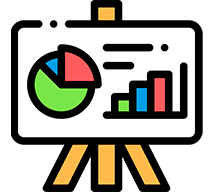 Quadro com apresentação de gráficos