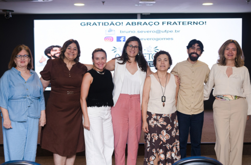 Foto do palestrante com quem participou do evento