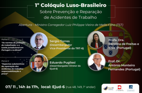 Imagem com as informações sobre a palestra como data, palestrantes e local