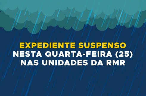 Expediente suspenso nesta quarta-feira (25), na RMR