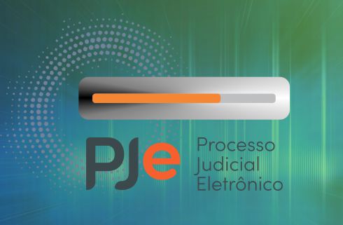 barra carregando e logomarca do PJe