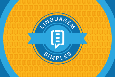 Card com logo da campanha da Linguagem Simples
