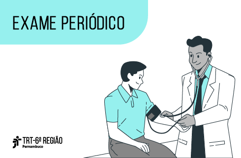 Ilustração de um médico examinando um homem
