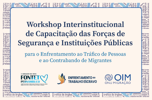 Cartaz com o nome do evento