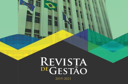 Foto da fachada da sede do TRT6. Abaixo 'Revista de Gestão 2019-2021'
