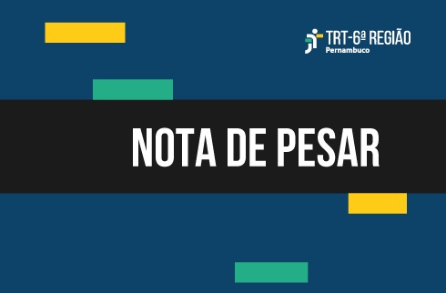 Arte azul e preta tem o nome Nota de Pesar