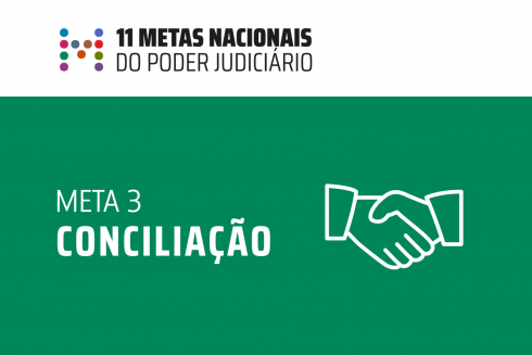ilustração de mãos se ciumprimentando e texto CONCILIAÇÃO