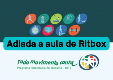 logomarca da campanha todo movimento conta e texto Adiada a aula de Ritbox