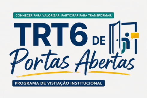 Detalhe do cartaz do projeto TRT6 de Portas Abertas