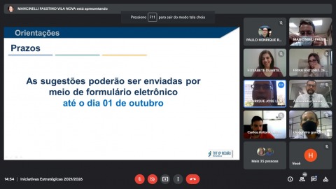 Apresentação em videoconferência