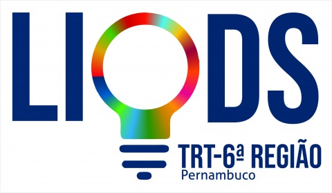 Texto LIODS. Uma lâmpada colorida substitui o O