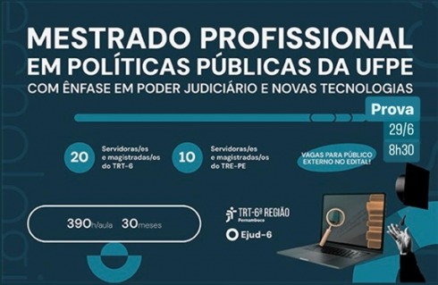 Cartaz de divulgação do Mestrado Profissional em Políticas Públicas da UFPE