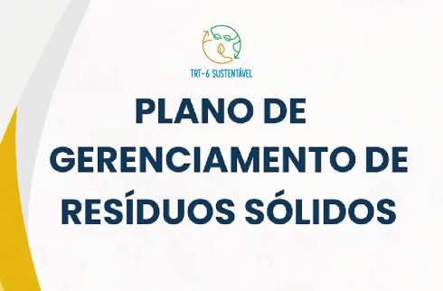 Detalhe da capa do Plano de Gerenciamento de Recursos Sólidos do TRT-6