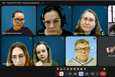 captura de tela imagens de rostos dos participantes