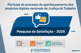 Card em fundo cinza com logo e infiormações da Pesquisa de Satisfação-2025 da JT