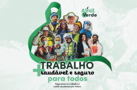 Fotomontagem onde aparecem mulheres e homens representando trabalhadoras/es