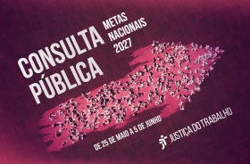 Card da consulta pública das Metas Nacionais 2027 da Justiça do Trabalho