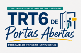 Detalhe do cartaz do projeto TRT6 de Portas Abertas