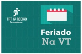 Card em fundo verde com texto Feriado na VT