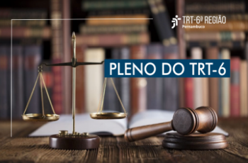 Ilustração onde aparecem a balança símbolo da Justiça e livros