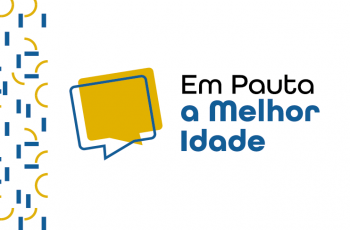 Banner com elementos gráfico do TST e o texto 'Em pauta a melhor idade'
