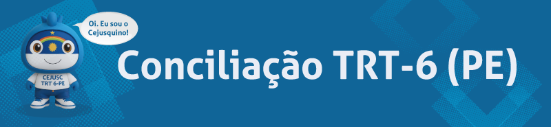 Boneco com o rosto da Bandeira de Pernambuco. Ele tem um balão de fala com o texto Oi! Eu sou o Cejusquino